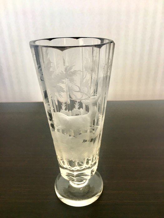 Copo de vinho - Vidro de cristal boêmio de Karl Pfohl (1826-1894) - Cristal