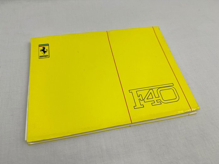 Book - Ferrari - Ferrari F40 Owners manual (512A/88) - instructions booklet - No Reserve