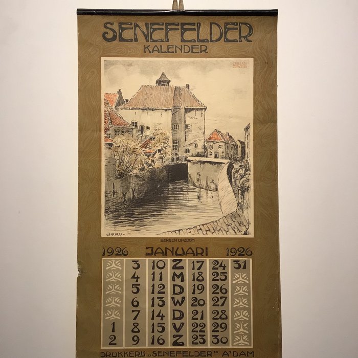 W. Heskes - Senefelder calendar 1926, 12 leaves