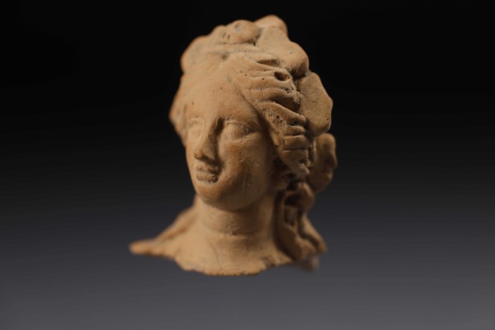Antico Greco testa femminile - 4.5 cm