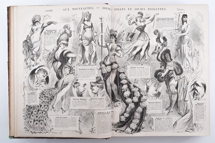 La Vie Parisienne - Dirigée par Marcelin - 6 Collezioni - Prima edizione - 1878/1882