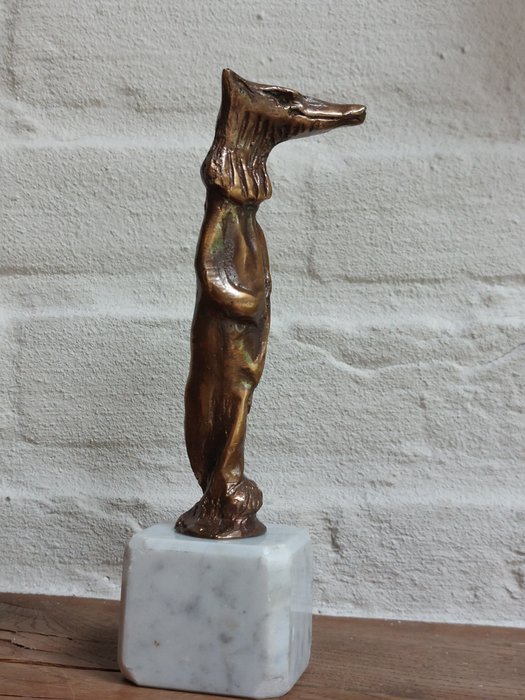 Sculpture, Vos - 18 cm - Bronze - 1950