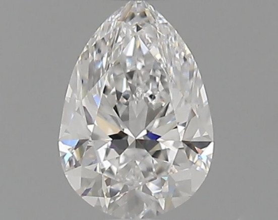 1 pcs Diamante - 0.50 ct - Pera - D (incoloro) - VVS2, *No Reserve Price* *VG*