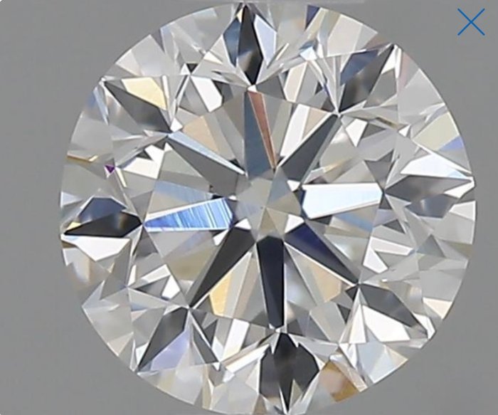 Diament - 0.90 ct - brylantowy, okrągły - D (bezbarwny) - VVS1 (z bardzo, bardzo nieznacznymi inkluzjami)