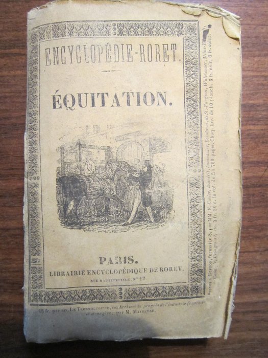 Vergnaud - Equitation. Encyclopédie Roret - 1860