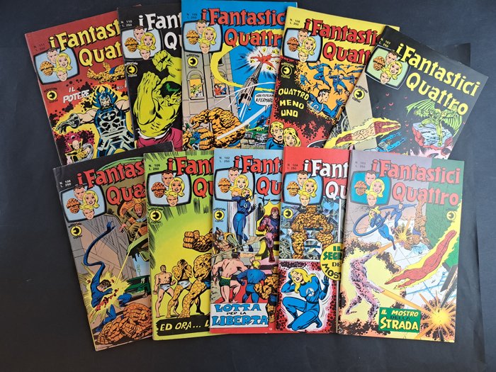 Fantastici Quattro nn. 102/111 - Ed Ora... La Cosa ed Altri - 10 Comic - Πρώτη έκδοση - 1975