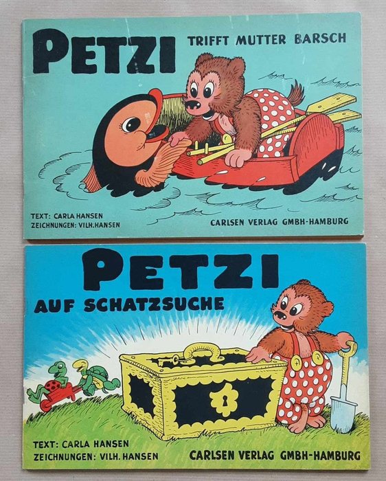 Petzi 5 und 6 - "Petzi trifft Mutter Barsch", "Petzi auf Schatzsuche" - 2 Album