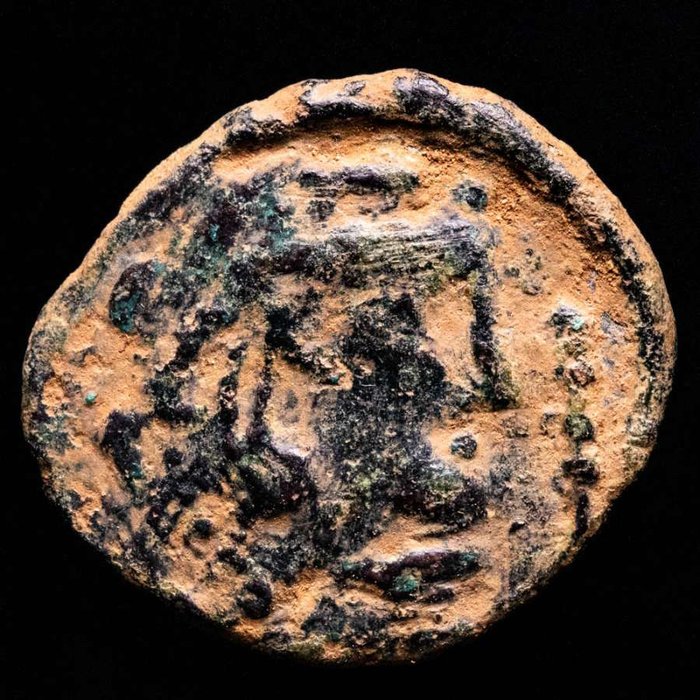 西班牙，拉斯库塔. Semis from Alcalá de los Gazules (Cádiz), 150-50 BC. Elephant to right  (没有保留价)