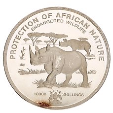 Oeganda. 10.000 Shilling 1993 – ”Protection of African Nature” 1 Kg