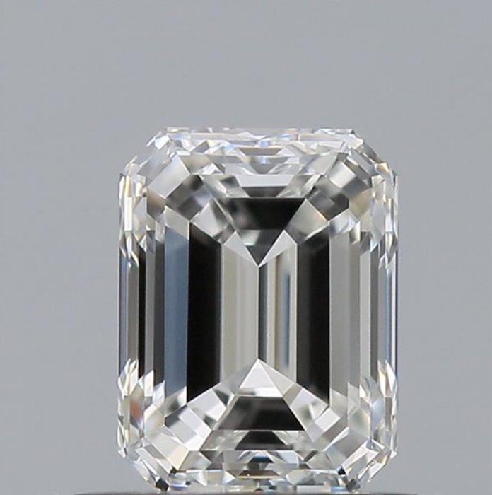 1 pcs Diamant - 0.71 ct - Smaragd - G - VVS2, *No Reserve Price* *EX*