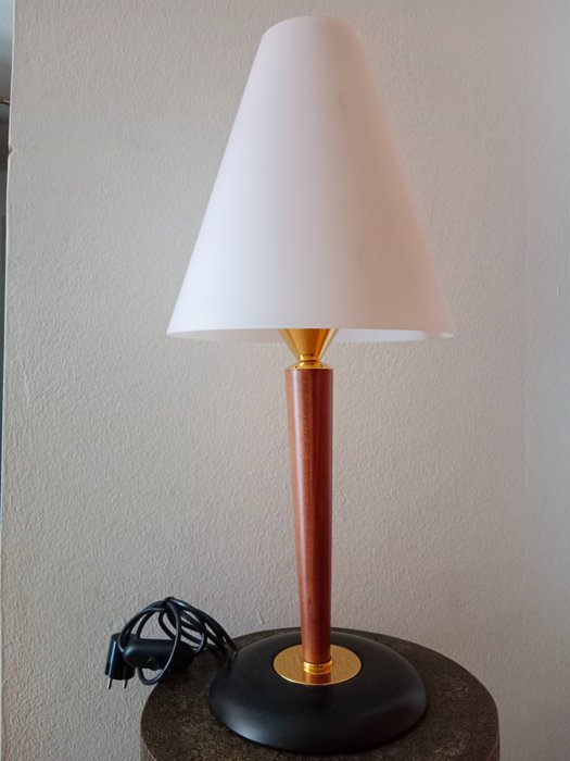 Murano Vetri - Asztali lámpa - Sárgaréz fa üveg