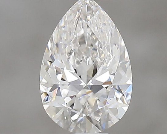 1 pcs Diamant - 0.43 ct - Birne - F - VVS2, *No Reserve Price* *EX VG*