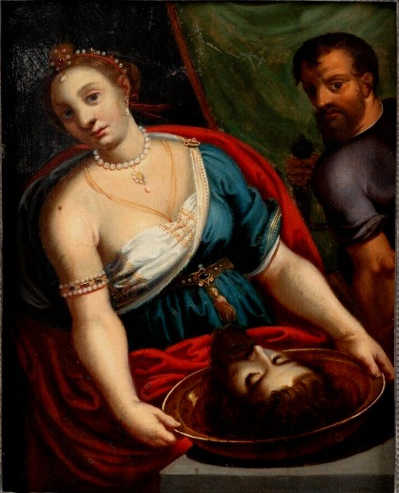 Italienische Schule (XVII) - Salome mit dem Kopf von Johannes dem Täufer