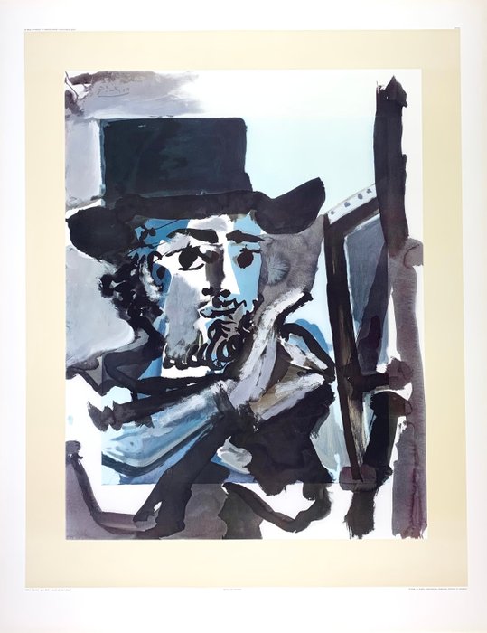 Pablo Picasso - Maler bei der Arbeit - Painter at work - Lichtdruck Collotype - 95x75 cm - 1968 - 1960年代