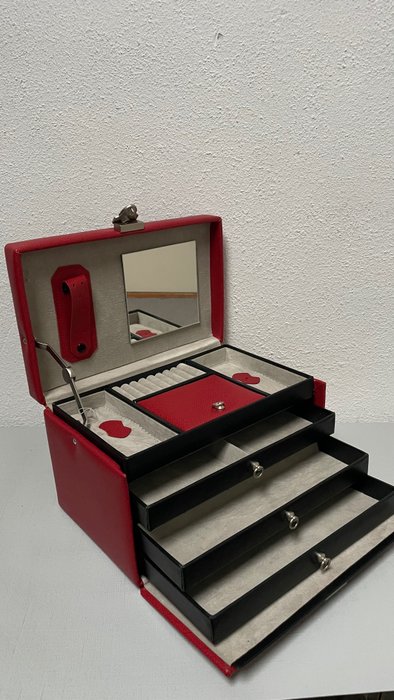 Jewellery box - with code lock - Leather