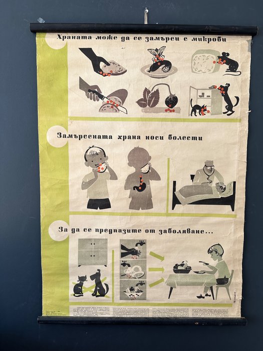 Dangerous and Poisoned Food Poster - década de 1960