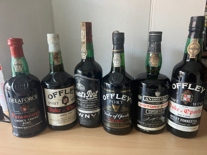 Port: Niepoort Tawny, Andresen "Victory" 3x Offley "Duke of Oporto" (White, Ruby, Tawny) & Delaforce - Douro - 6 Botellas (0,75 L)