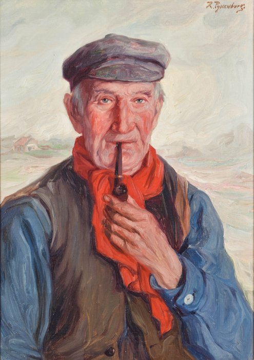 Reinier Pynenburg (1884-1968) - Portrait of a farmer