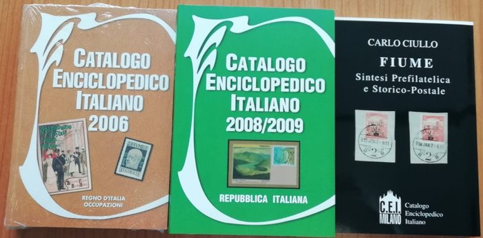 Italy  - Set of 3 CEI catalogues: Kingdom, Republic and River by Carlo Ciullo.