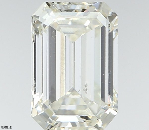 1 pcs 鑽石 - 0.73 ct - 祖母綠形 - J(極微黃、從正面看是亮白色) - SI2