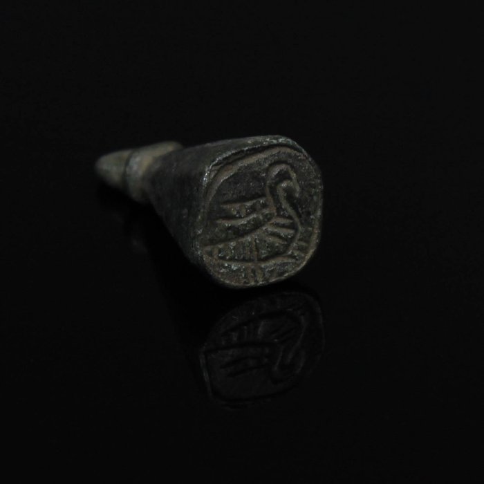 Bizánci Bronz Bélyegző pecsét galambbal  (Nincs minimálár)