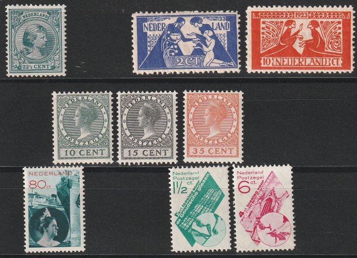 Alankomaat 1891/1931 - Valinta tältä ajanjaksolta - NVPH LP 136-138 e.a.