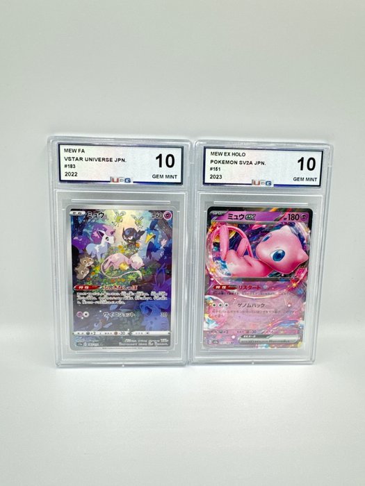 Pokémon - 2 Graded card - MEW FULL ART & MEW EX HOLO - Various sets - UCG 10