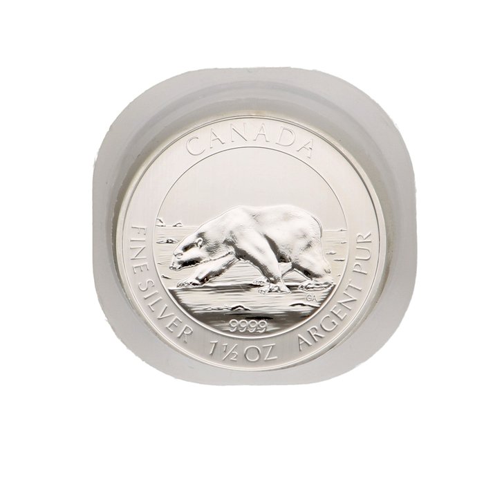 Kanada. 8 Dollars 2013 ''Polar Bear'', 18x1,5 Oz (.999)
