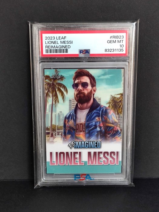 2023 - Leaf - Reimagined - Lionel Messi - #RIB23 - 1 Graded card - PSA 10