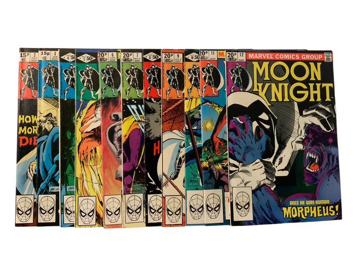 Moon Knight (1980 Series) # 2, 3, 4, 5, 6, 7, 8, 9, 10, 11 & 12 Consecutive run! - 11 Comic - Erstausgabe - 1980/1981