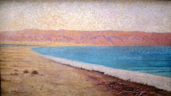 Emil Uhl (born in 1864) - Dead Sea in the Palestine (ca.1890-1900)