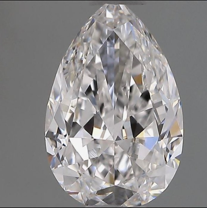 1 pcs Diamant - 0.70 ct - Birne - E - VVS1, *No Reserve Price*