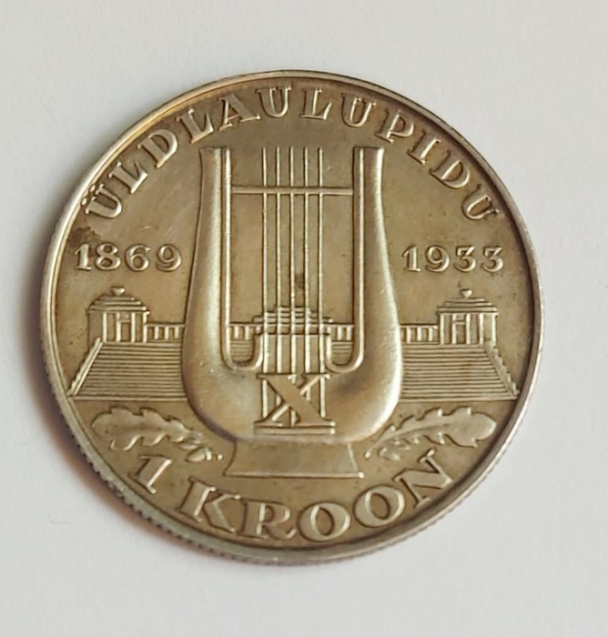 Estonia. 1 Kroon 1933  (Fără preț de rezervă)