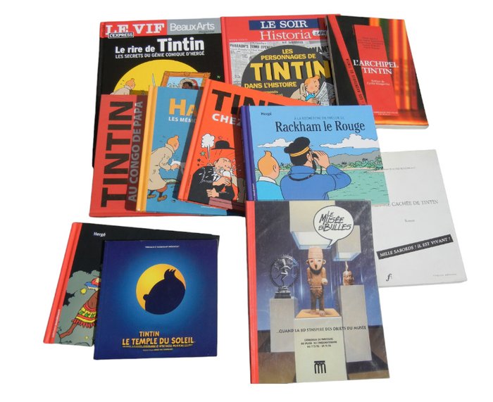Tintin - 11 albums - set of studies/catalogues