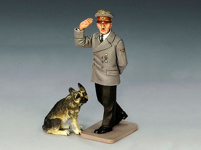 Regele & Țara  - Jucărie din tinichea LAH099 German Leader & His Dog - 2010-2020 - China
