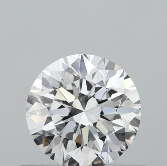 1 pcs Diamant - 0.50 ct - Briliant - D (fără culoare) - VVS2, *No Reserve Price*