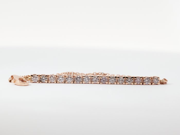 Ohne Mindestpreis - Armband Roségold Diamant  (Natürlich) 