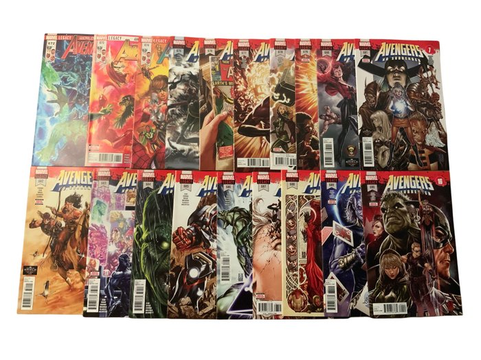 Avengers (2017-2018 Series) # 672-690 - Very High Grade! Complete No Surrender story-line! - 19 Comic - Prima ediție - 2017/2018