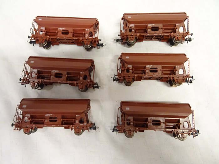 Roco H0 - 46420 - Wagon de marchandises pour trains miniatures (6) - Wagon à toit pivotant Tdgs-z Ep.4 avec charge - DB