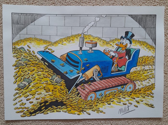Millet Watercolour - Uncle Scrooge - Scrooge McDuck in The Money Bin - 2021