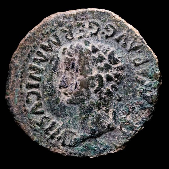 Hispanien, Calagurris, Römische Provinz. Caligula (n.u.Z. 37-41). As minted in Caesaraugusta. LICINIANO ET GERMANO, priest plowing right with yoke of oxen; II•VIR in