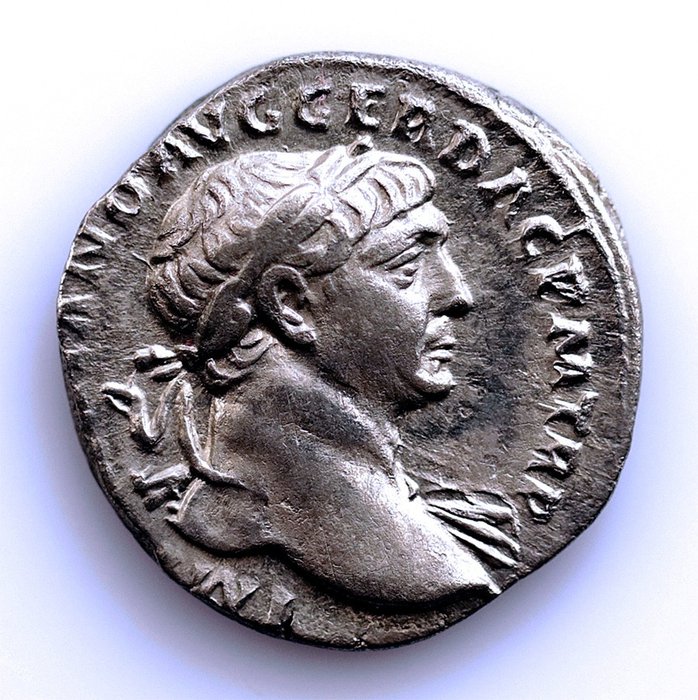 羅馬帝國. 圖拉真 (AD 98-117). Denarius Roma - Aequitas