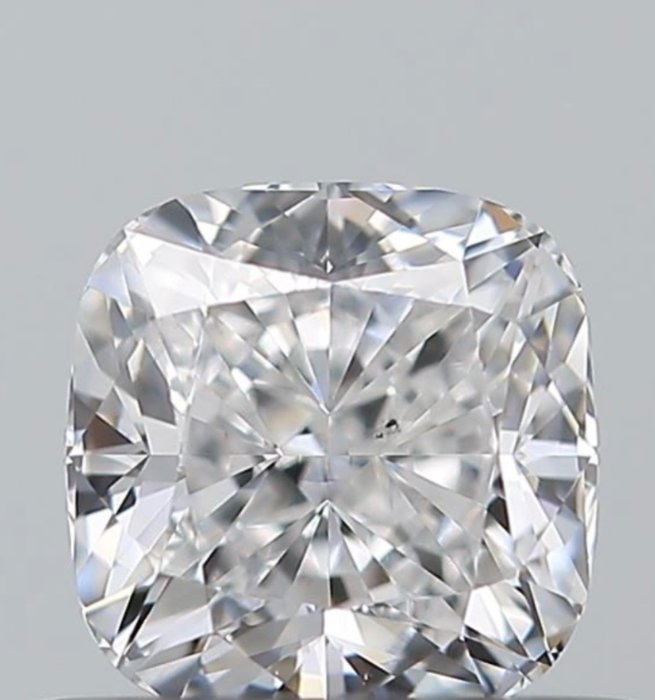 1 pcs 钻石 - 0.52 ct - 枕形 - D (无色) - VS2 轻微内含二级, 2Ex No Reserve