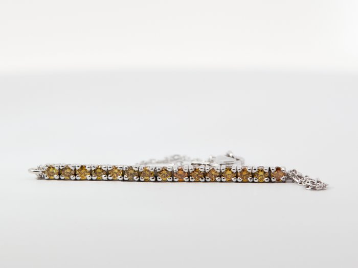Ohne Mindestpreis - Armband Weißgold Diamant  (Natürlich) 