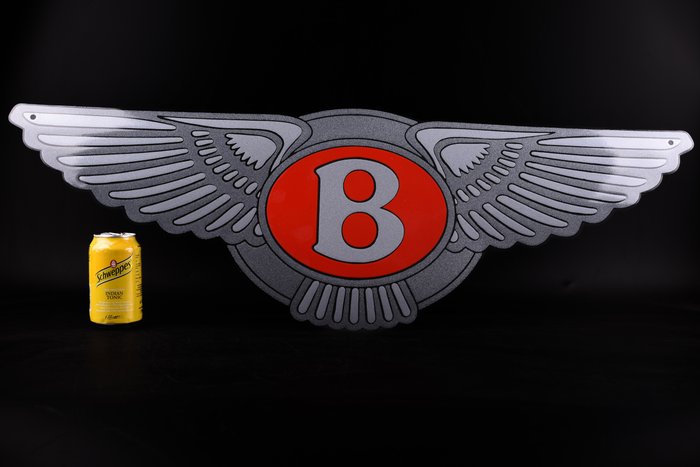 Sign - Bentley - XXL Bentley logo; 900mm; "wings"; old stock; garage fund; flamboyant design on the wall!!! - 1999