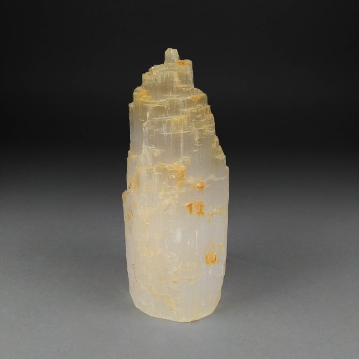 Magnífico cristal de selenita amarillo Forma libre - Altura: 16 cm - Ancho: 6.4 cm- 800 g