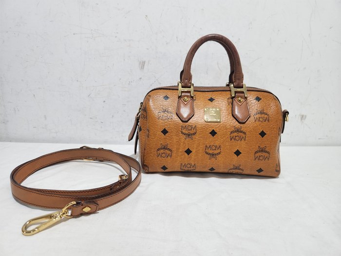 Mcm - ELLA Boston Bag - Iconic Bag - Borsa a Bauletto con Tracolla - Handtasche