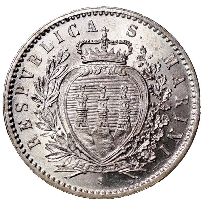 圣玛利诺. 50 Centesimi 1898