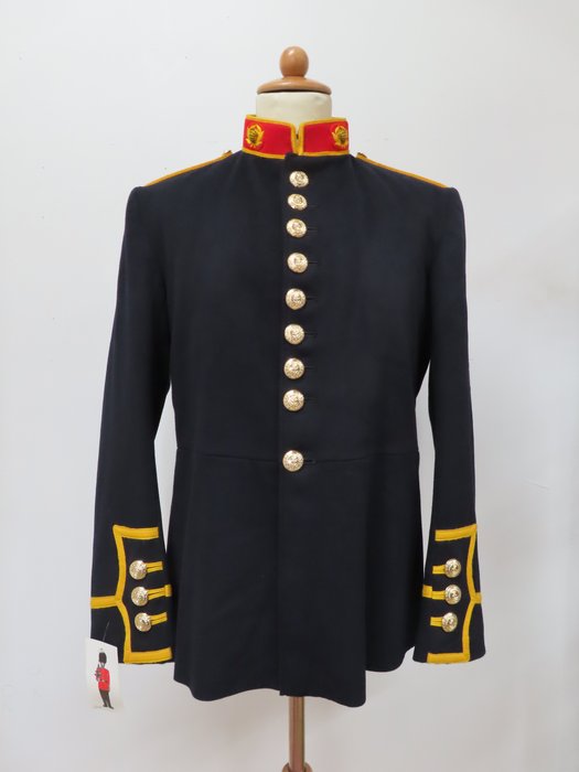 英国 - 束腰外衣，黄色，编织，皇家海军陆战队乐队。 - 军装