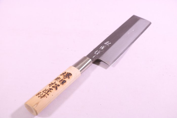 "刀 KATANA" kitchen knife, 菜切 Nakiri - Kitchen knife - Nakiri bōchō - Steel - Japan